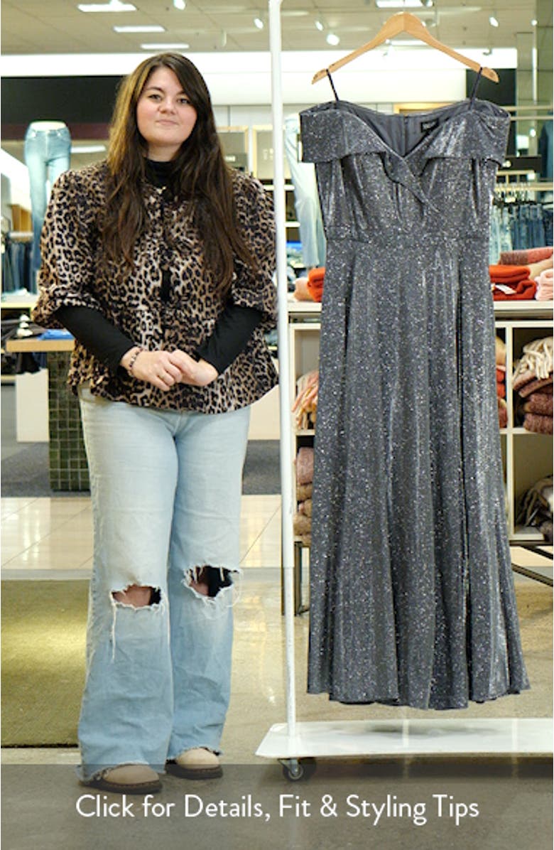 Glitter Off the Shoulder Gown, sales video thumbnail