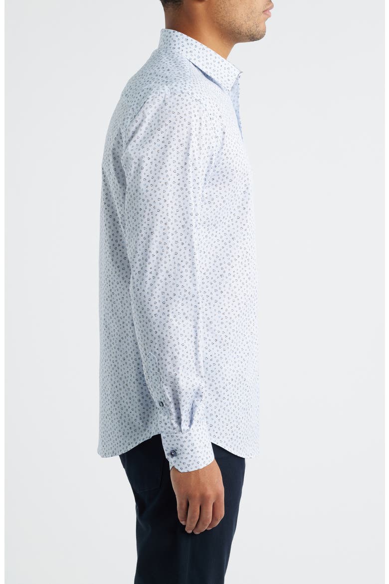 Julian Shaped Fit Button-Up Shirt, Alternate, color, SKY