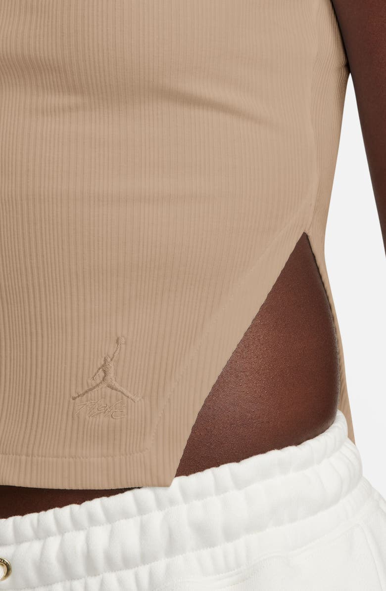 Jordan One-Shoulder Cutout Rib Tank Top, Alternate, color, 