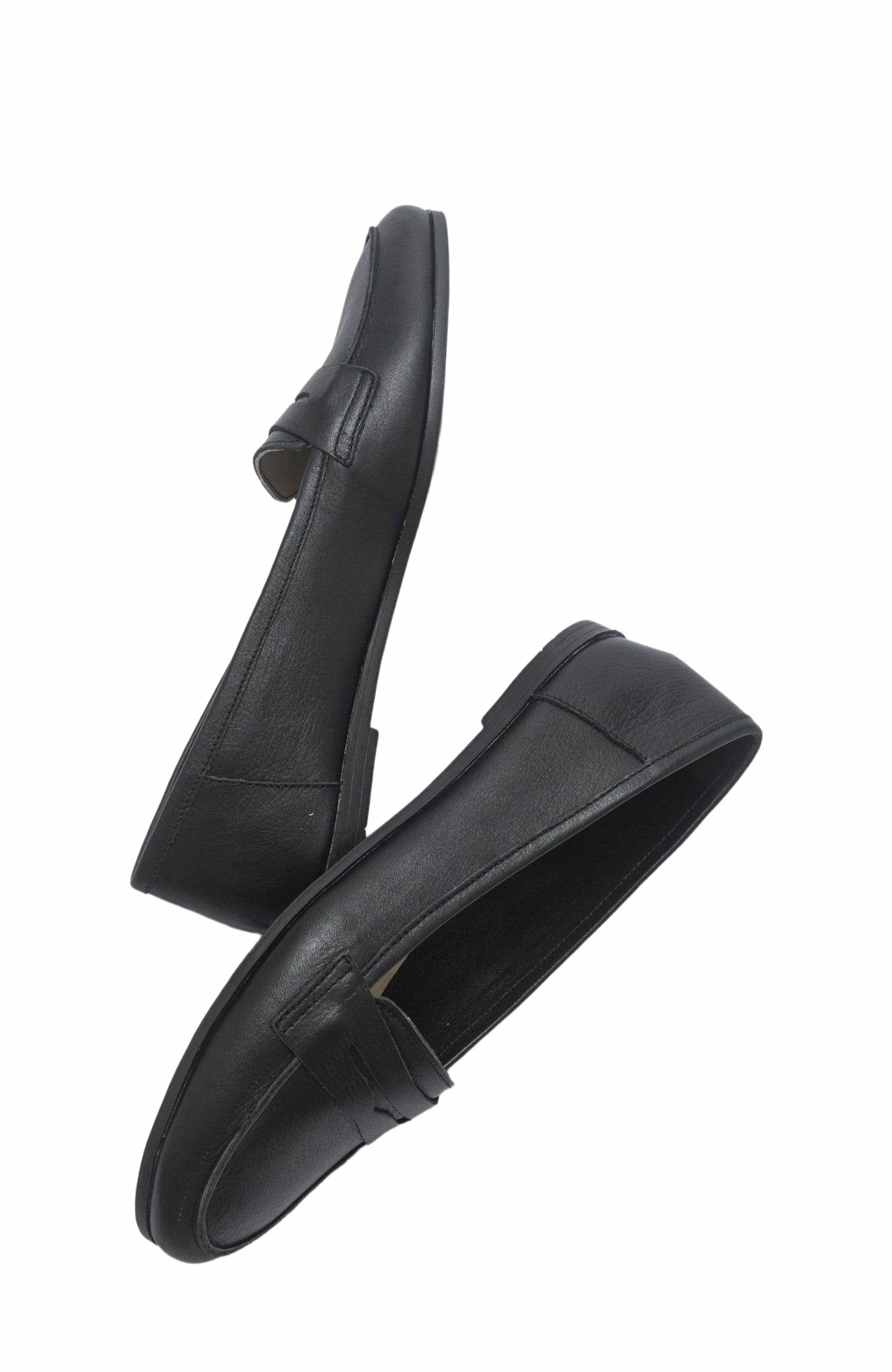 Forever & Always Shoes Dorothy Leather Loafer, Alternate, color, Black Leather