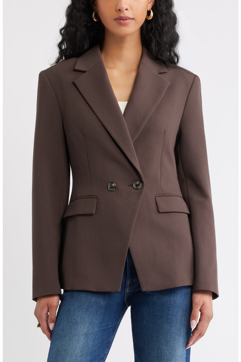 The Icon Hourglass Blazer, Main, color, BROWN SEAL