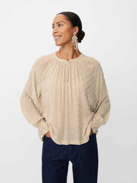 MaDornessa Long Sleeve Round Neck Blouse