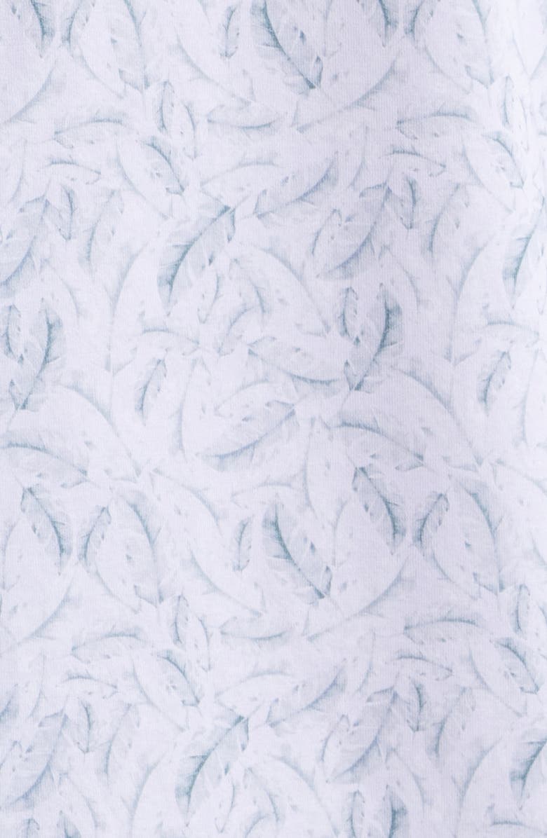 Bugatchi James OoohCotton<sup>®</sup> Feather Print Button-Up Shirt, Alternate, color, Mint