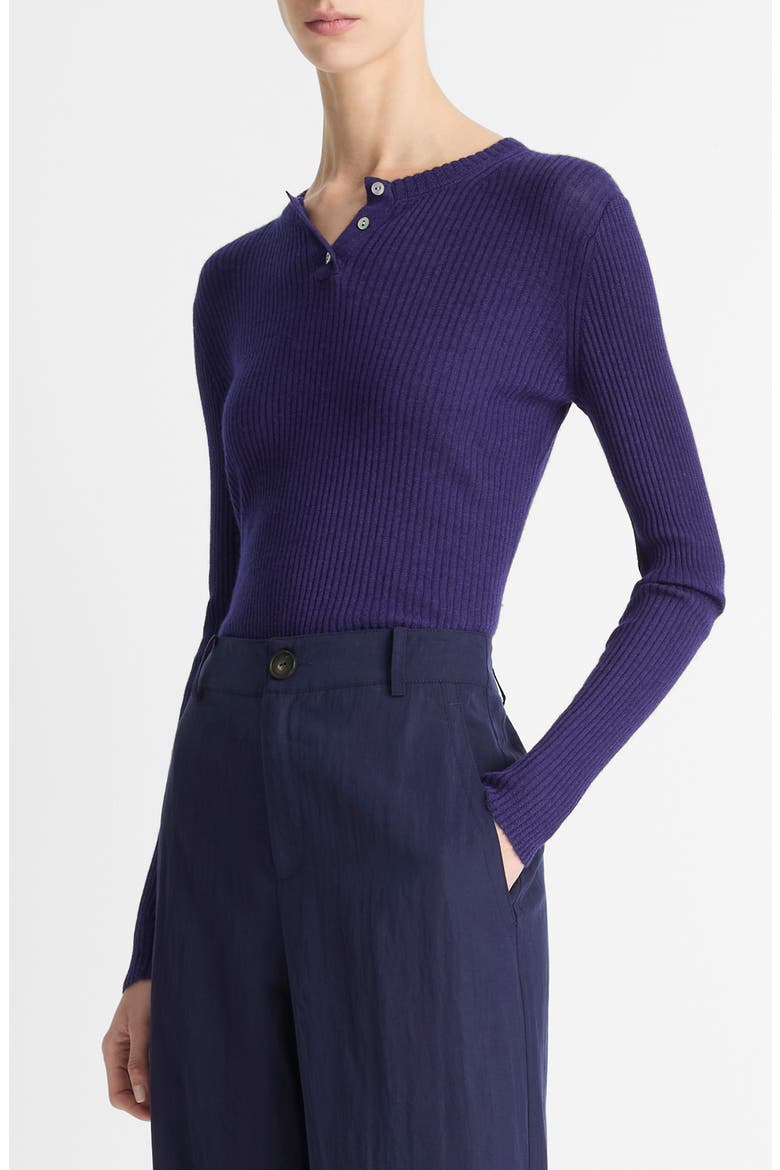 Silk & Cashmere Bouclé Cardigan, Alternate, color, TWILIGHT