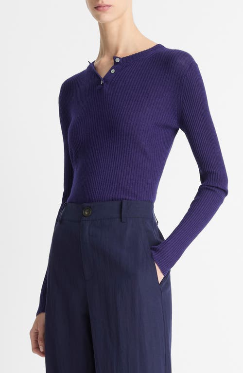 Vince Soft Boucle Cardigan Twilight In Blue