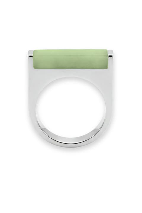 Year of the Horse Jade Stone Saddle Ring