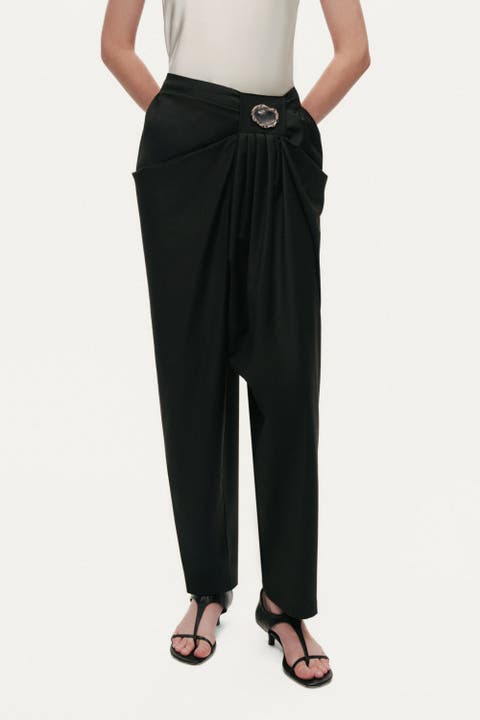 Accessory Detailed Pleated Pants