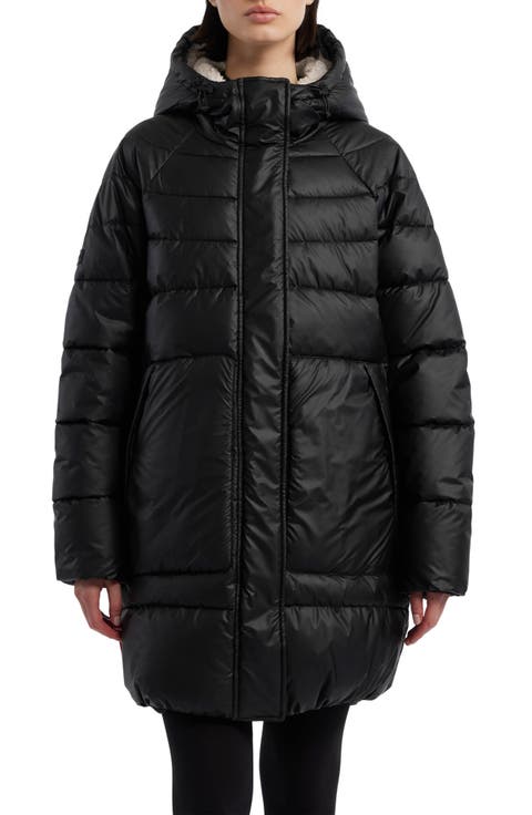 Water Repellent Faux Down Puffer Coat