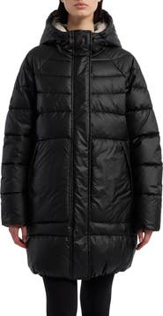 Hunter Water Repellent Faux Down Puffer Coat