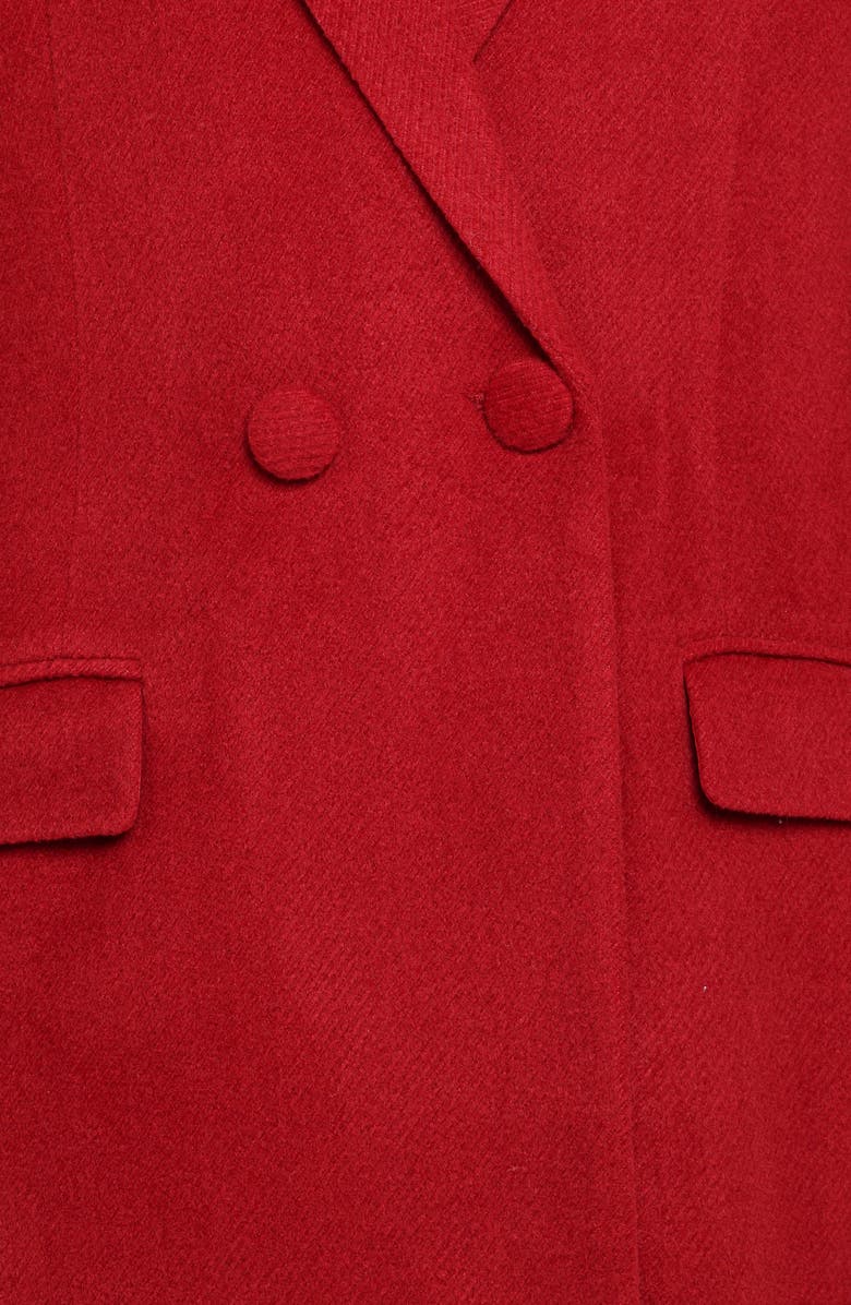 Petal & Pup Jett Long Double Breasted Coat, Alternate, color, Red