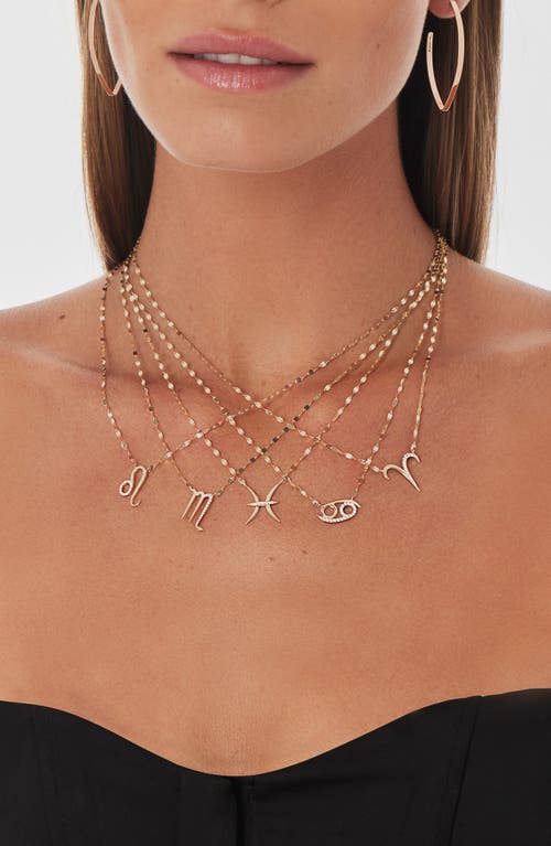 Lana Pisces Zodiac Diamond Pendant Necklace In Gold