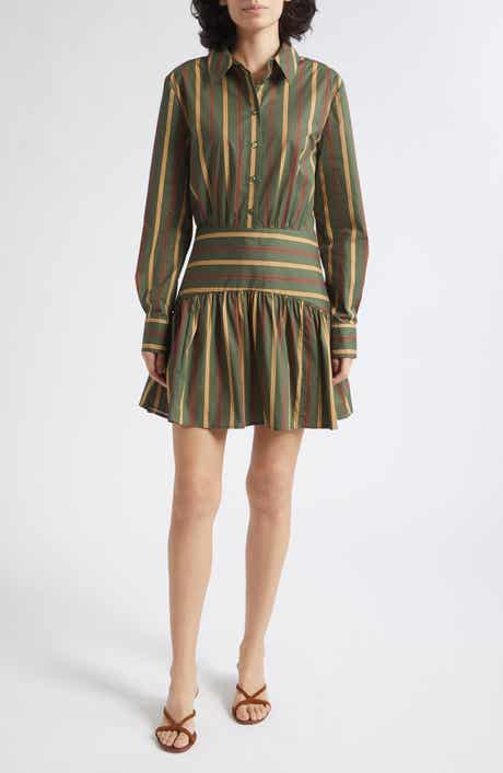 Rocco Stripe Long Sleeve Mini Shirtdress