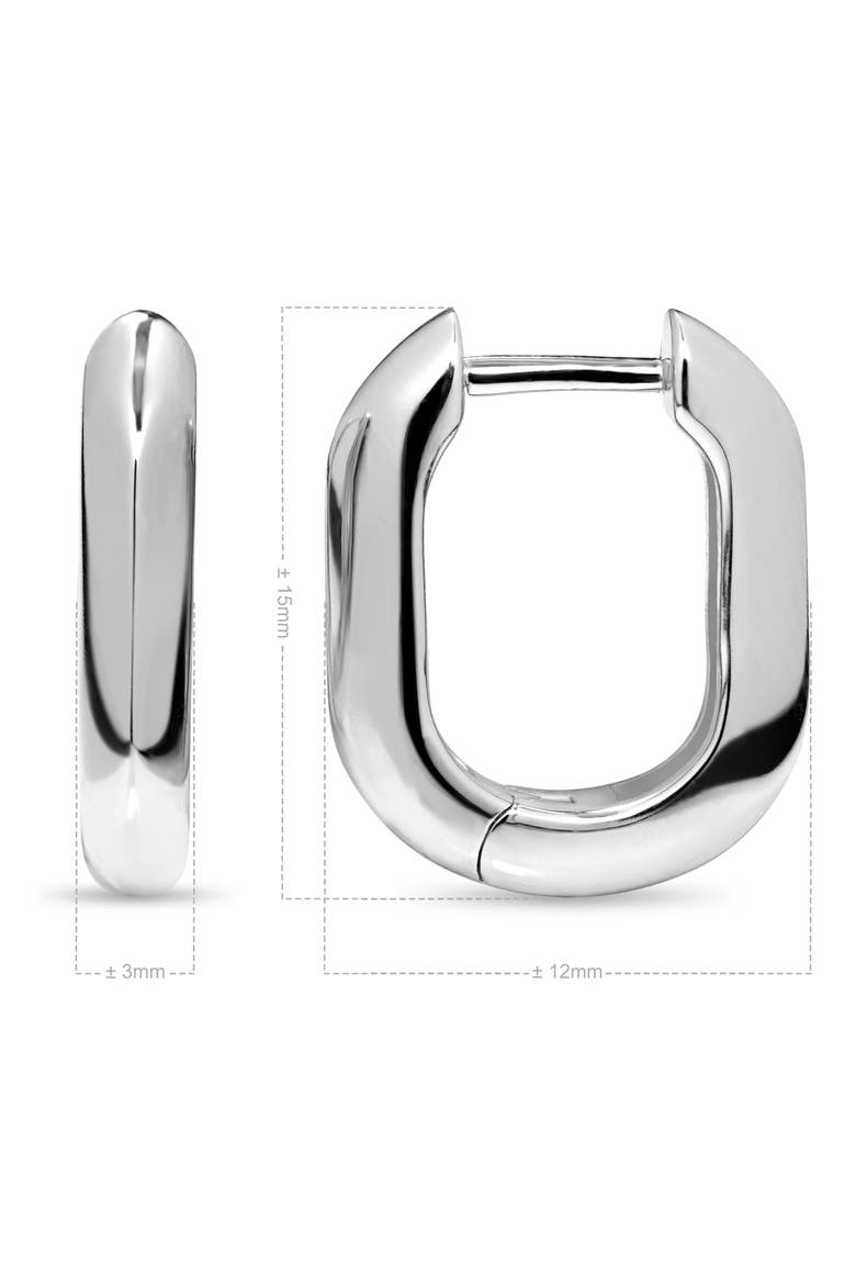 Beveled Hoop Earrings, Alternate, color, SILVER