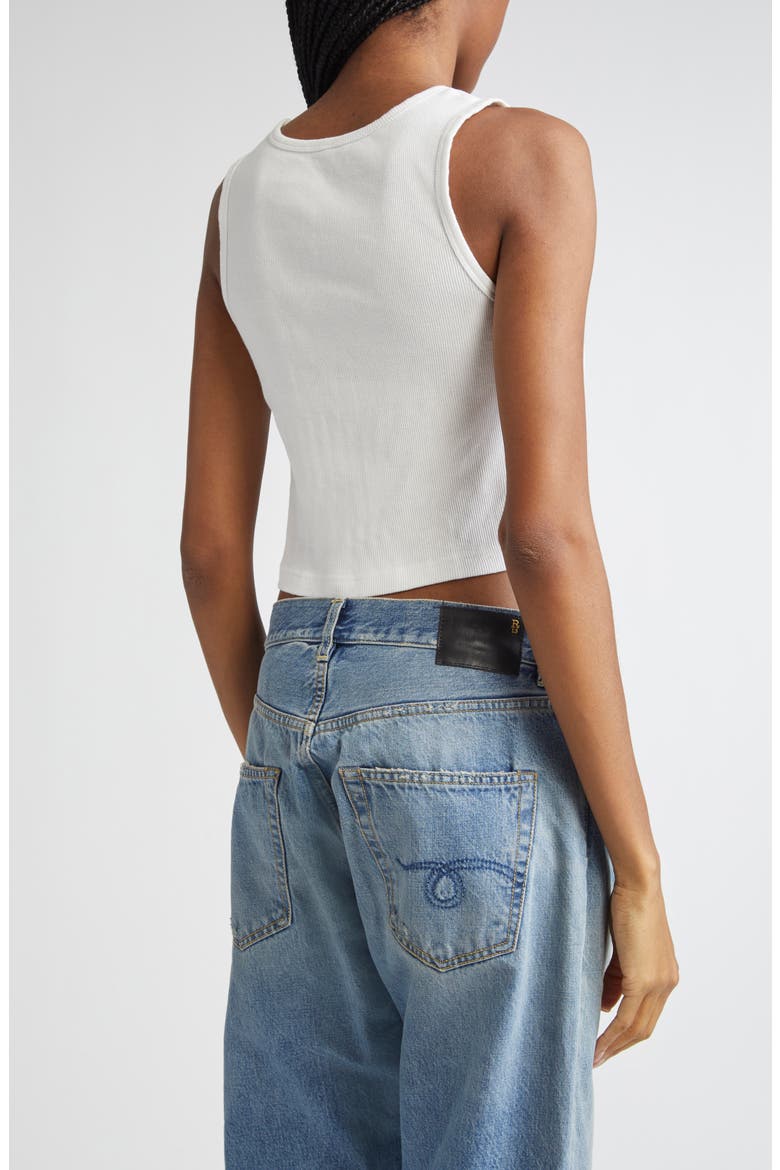 Women's Distressed Cotton Tank, Alternate, color, ECRU