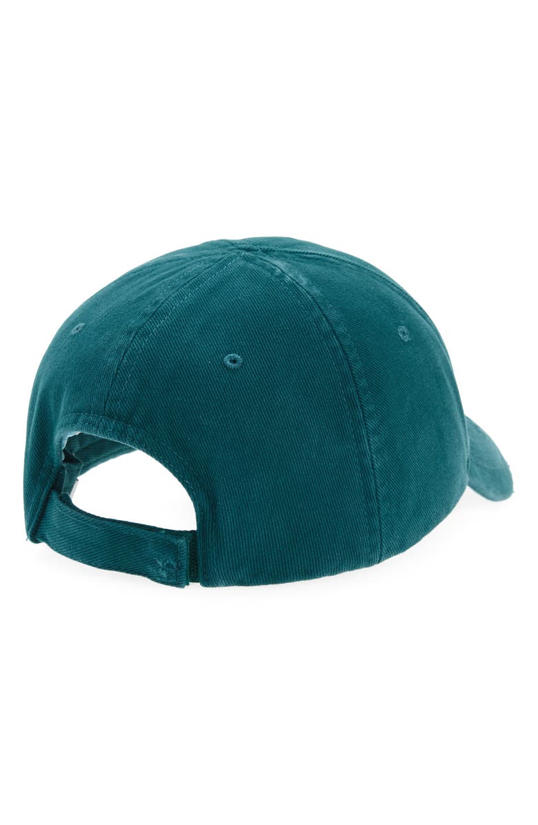Balenciaga Embroidered Logo Organic Cotton Baseball Cap, Alternate, color, 