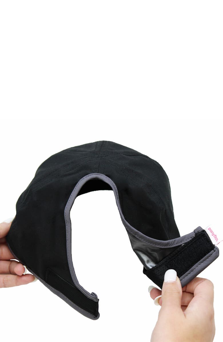 David & Young Water Resistant Active PONYFLO Hat, Alternate, color, Black