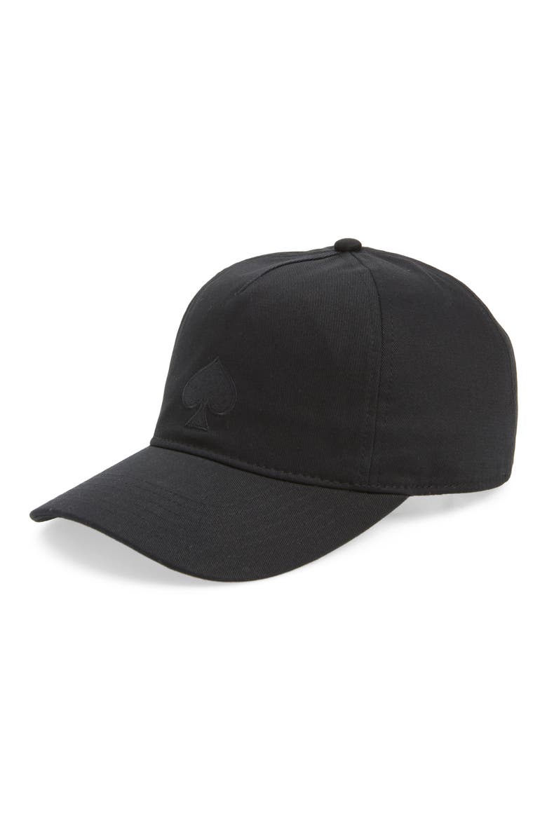 spade logo embroidered baseball cap, Main, color, BLACK