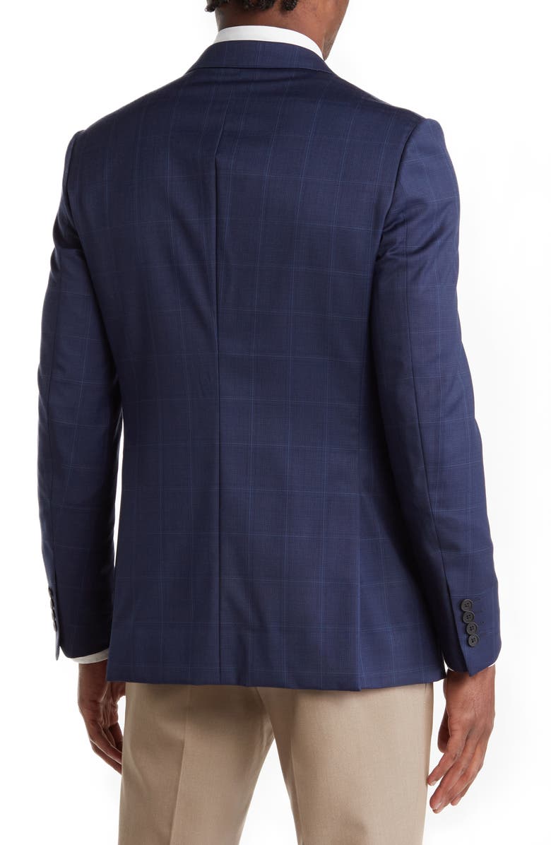 Theory Bowery Windowpane Plaid Two Button Notch Lapel Wool Blazer, Alternate, color,
