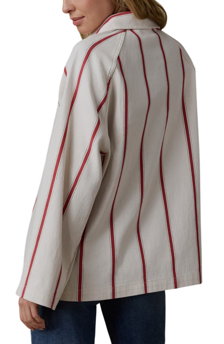 Faherty Tideweave Stripe Organic Cotton Chore Coat, Alternate, color, Northbay Stripe