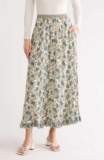 MAX STUDIO Floral Pull-On Maxi Skirt