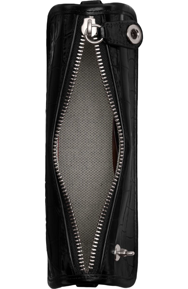 COACH Swinger Croc Embossed Leather Shoulder Bag, Alternate, color,