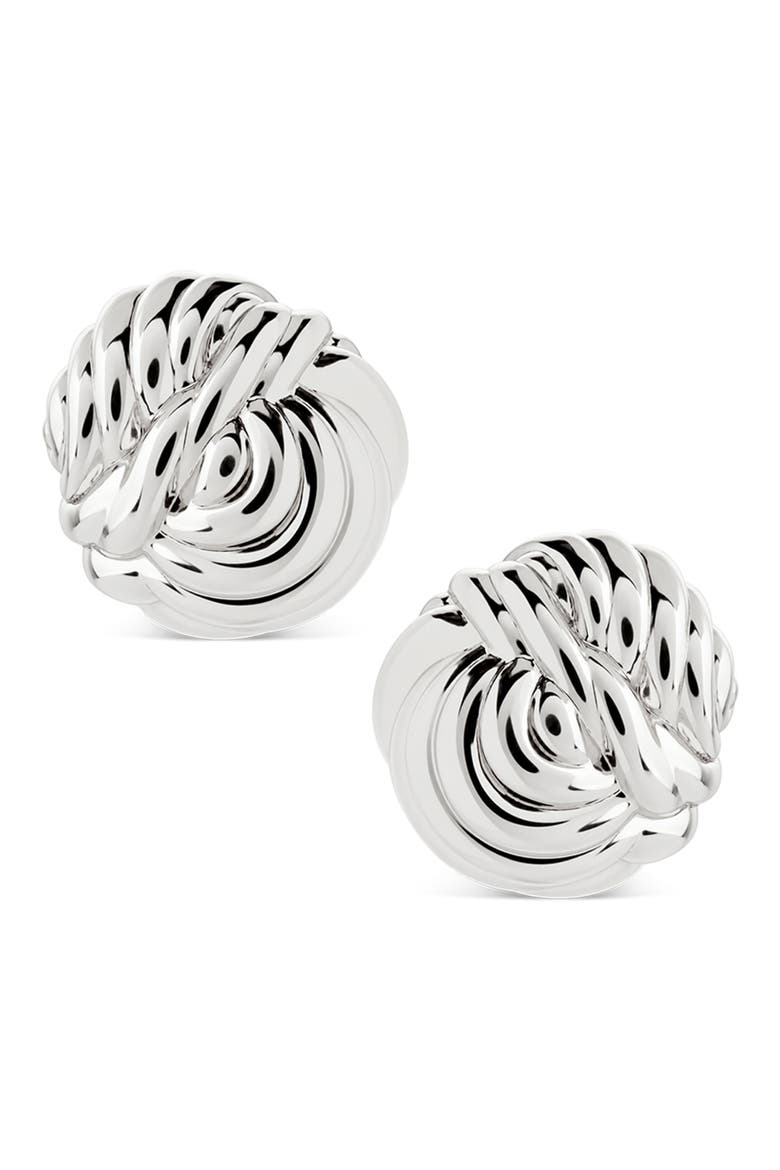 Everyday Swirl Stud Earrings, Main, color, SILVER