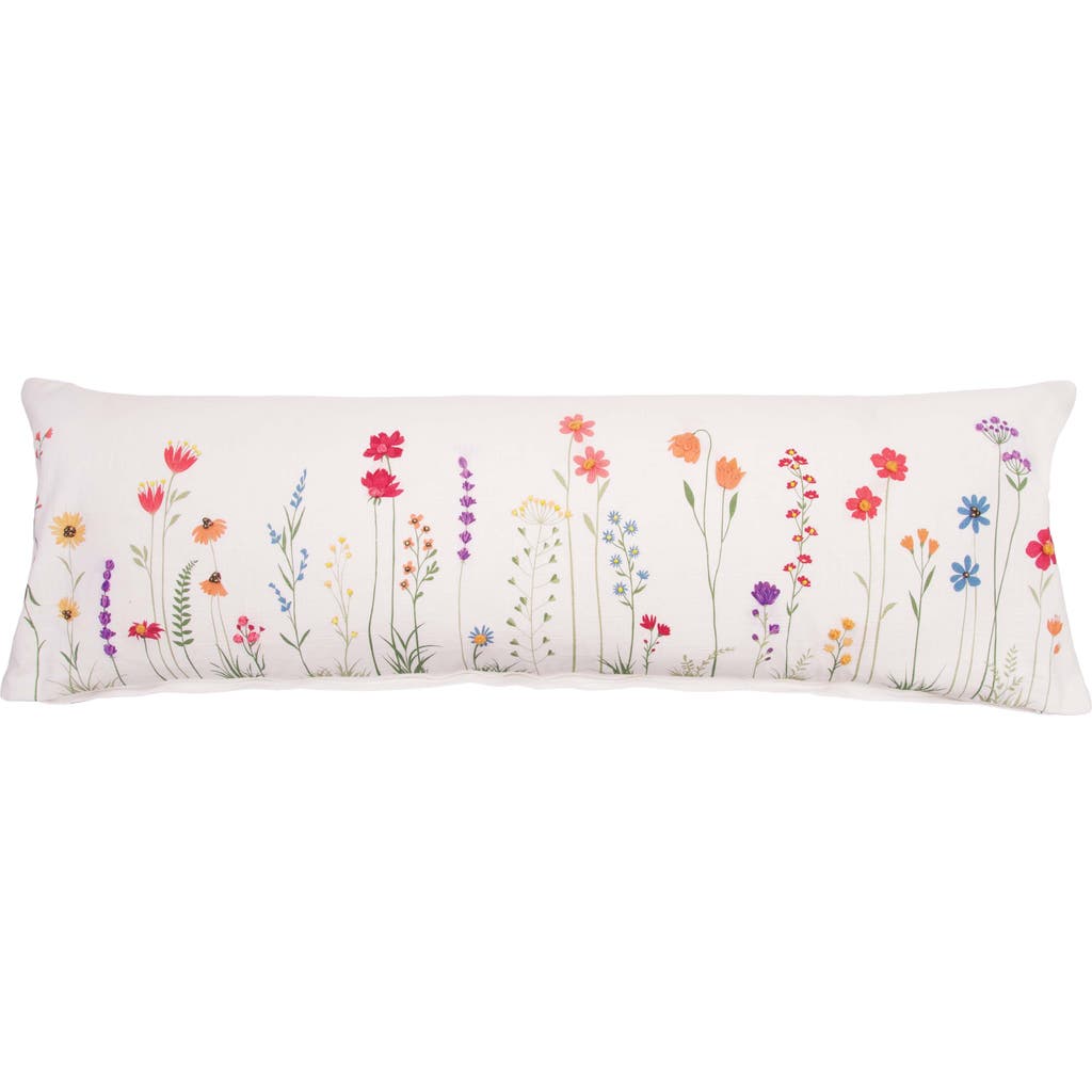 C & F Home C&f Home Botanical Field Elongated Embroidered Throw Pillow, 12" X 36" In Multi