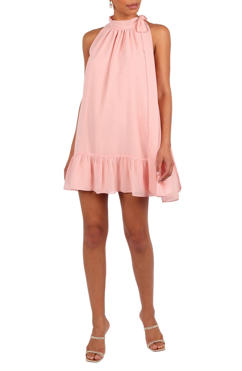 Petal & Pup Victoria Halter Trapeze Minidress, Main, color, 