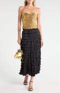 Ulla Johnson Heleen Metallic Cropped Top