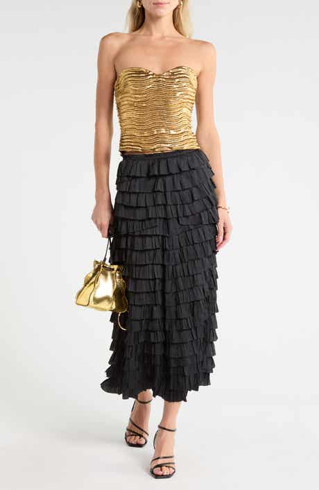 Heleen Metallic Cropped Top