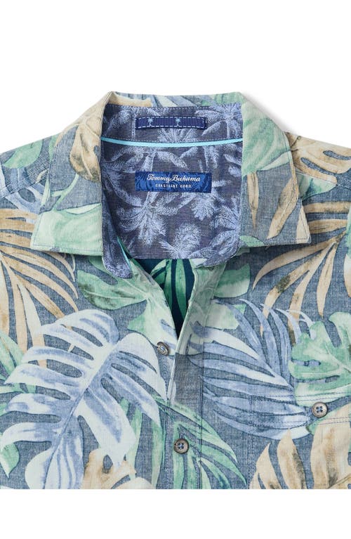 Tommy Bahama Coastline Cord Jungle Fade Leaf Print Cotton Corduroy Button-up Shirt In Multi
