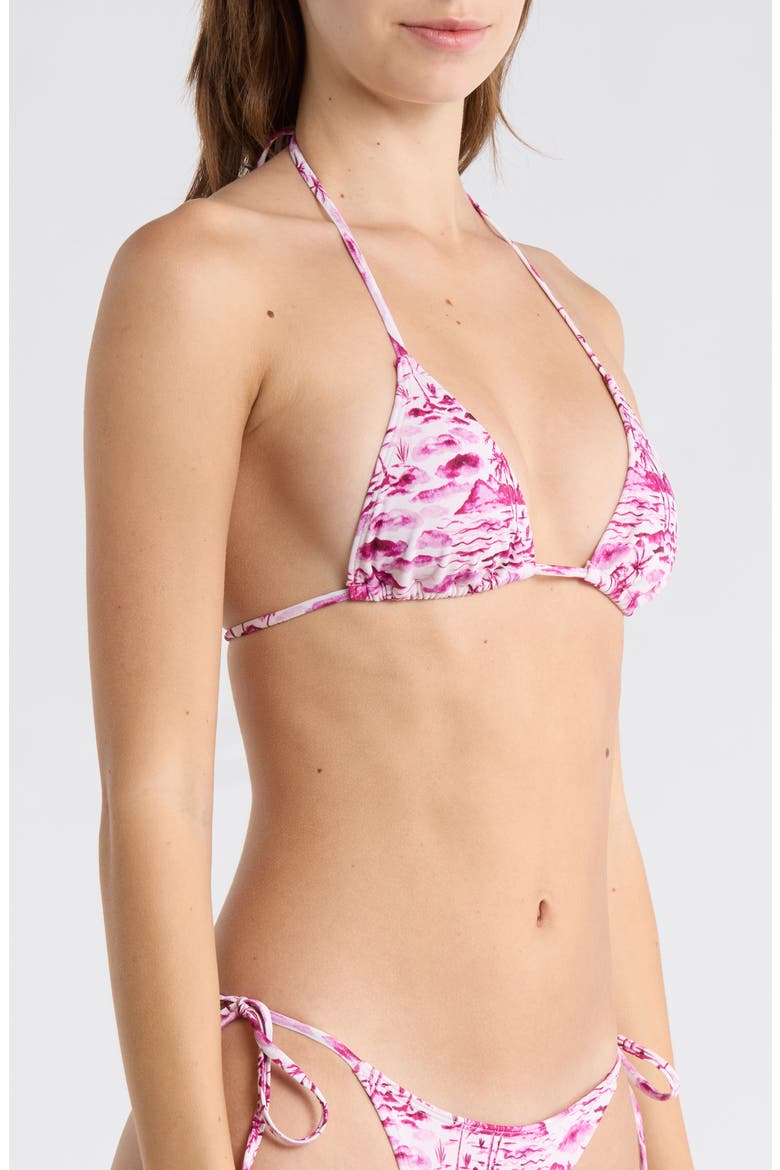 Triangle Bikini Top, Alternate, color, PINK