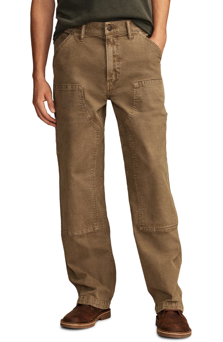 Lucky Brand Stretch Cotton Utility Pants, Main, color, Ashwood