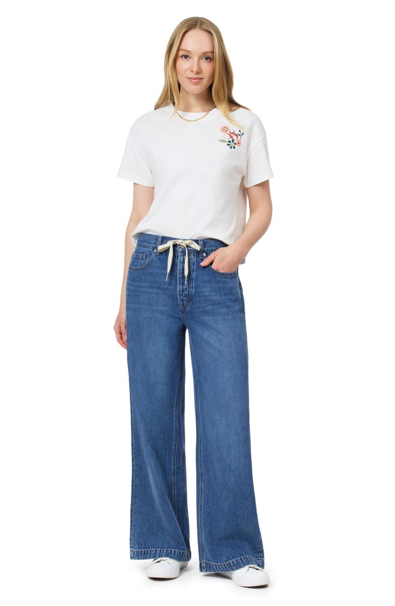 Scotch & Soda Drawstring Wide Leg Jeans, Alternate, color, Two Bridges