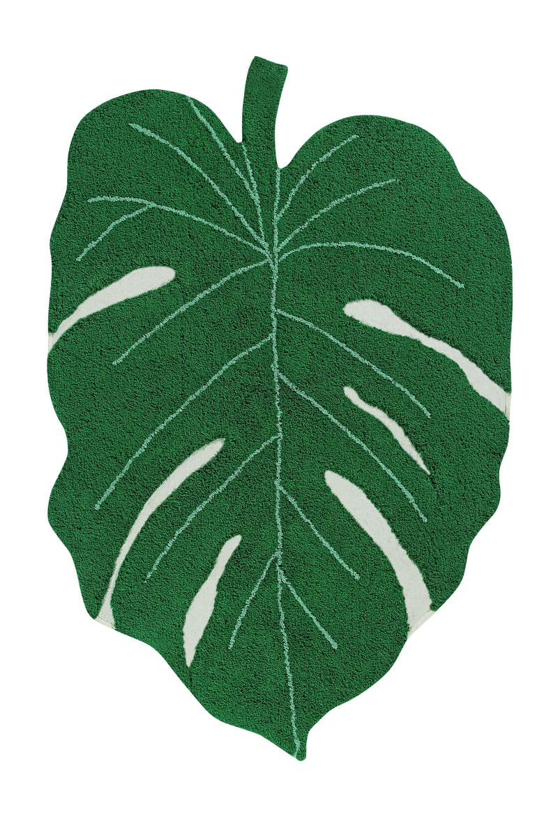 Monstera Leaf Rug, Main, color, MONSTERA LEAF
