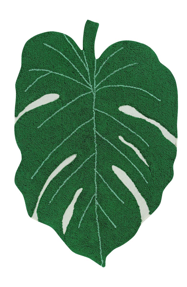 Lorena Canals Monstera Leaf Rug, Main, color, Monstera Leaf