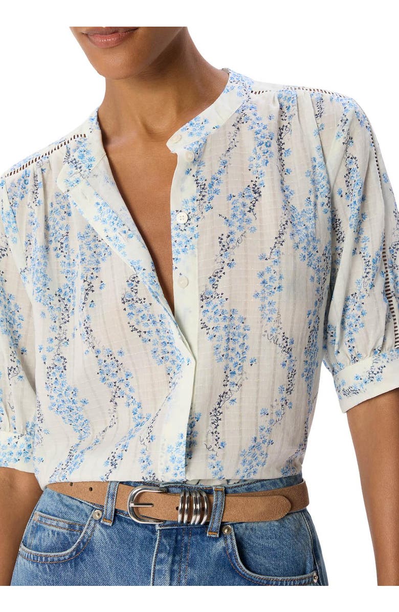Whistles Ditsy Stem Textured Shirt, Alternate, color, Blue/Multi