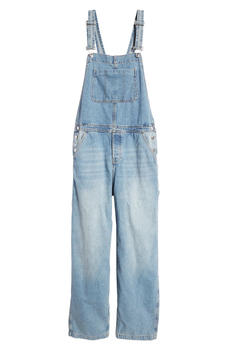 Topman Men's Rodeo Dungaree Denim Overalls, Main, color,