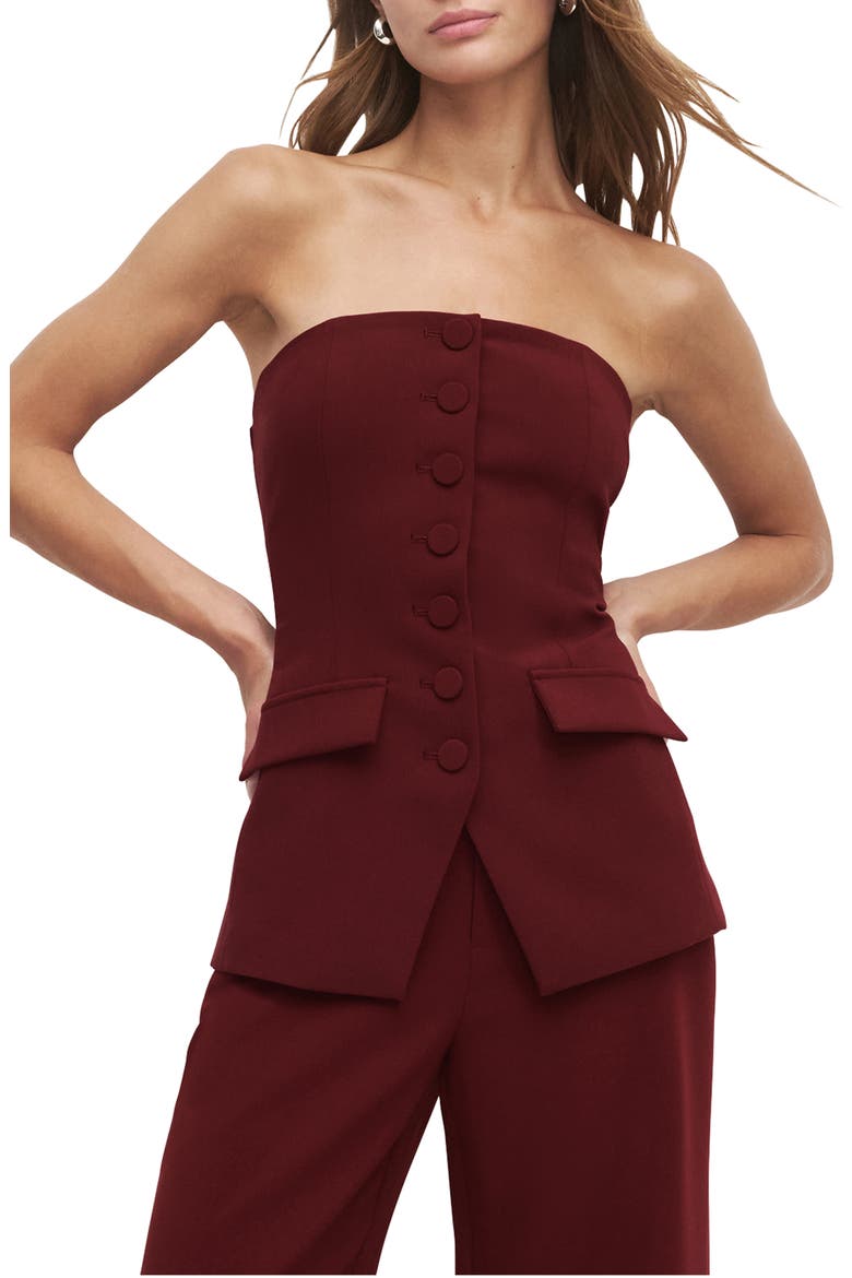 Phoebe The Dream Bustier Top, Main, color, VINO