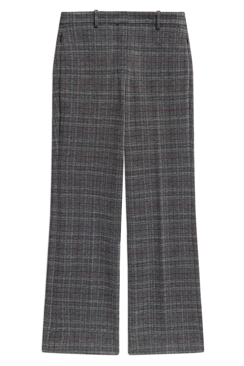 Slim Flare Ankle Trousers, Alternate, color, WINE MULTI