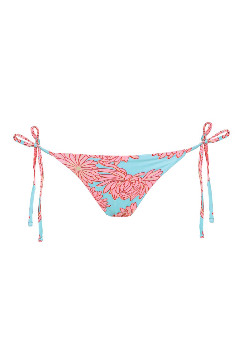 Tropical Bloom Reversible Side Tie Bikini Bottoms, Alternate, color, BLUE