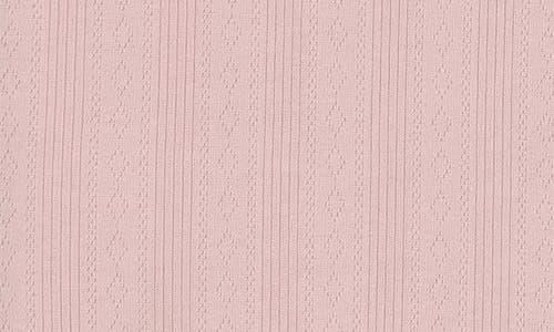 Maniere Manière Stretch Cotton Pointelle Footie In Pink