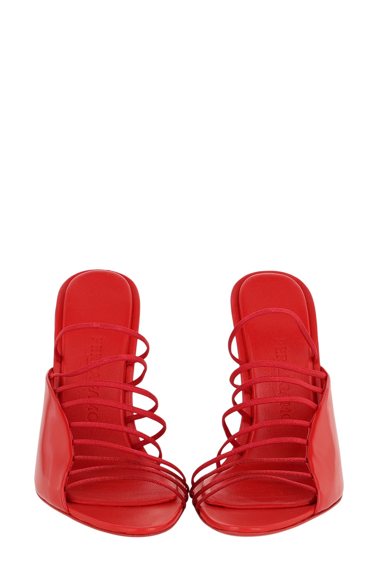 FERRAGAMO Strappy Slide Sandal, Alternate, color, Red