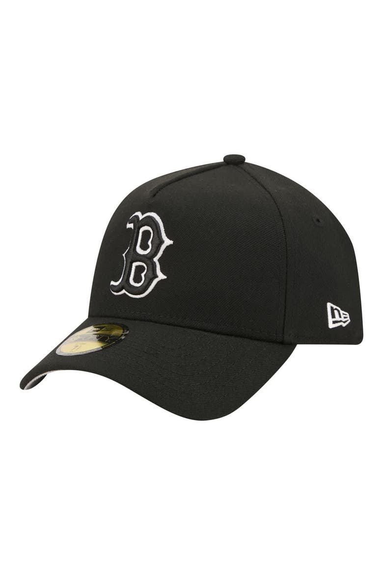 Men's New Era  Black Boston Red Sox A-Frame 59FORTY Fitted Hat, Main, color, Black