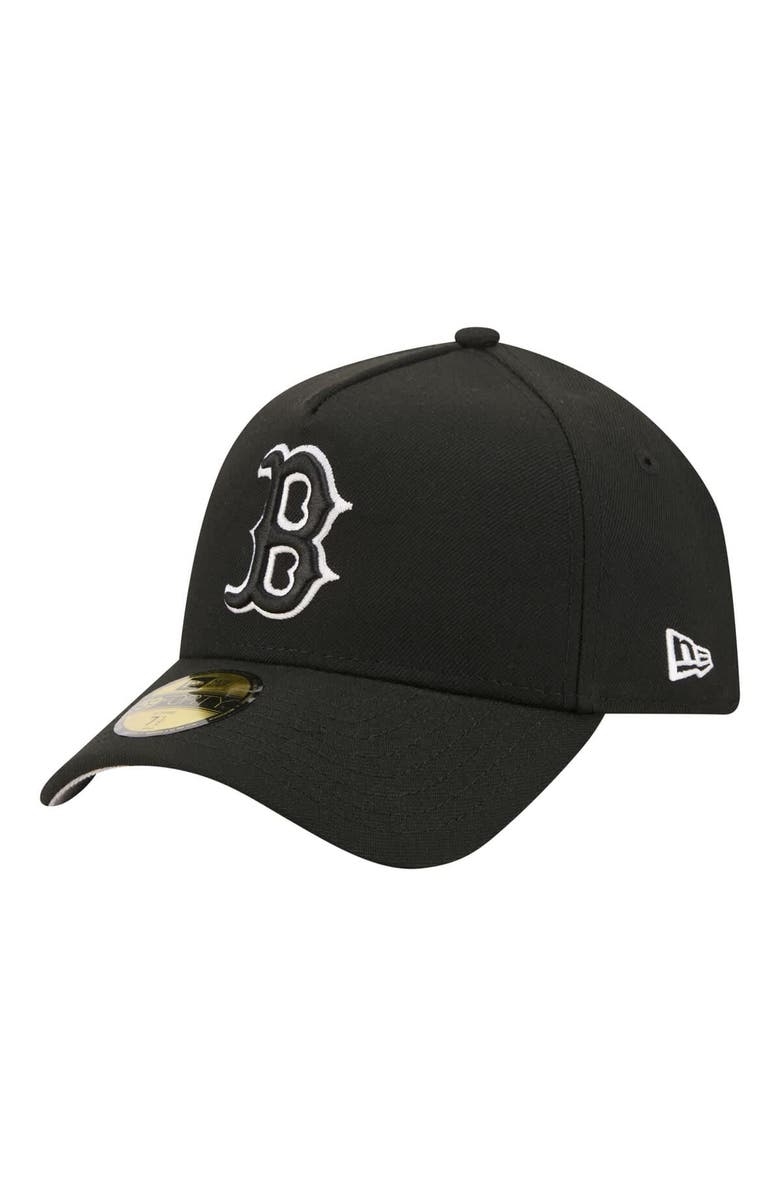 New Era Men's New Era Black Boston Red Sox A-Frame 59FORTY Fitted Hat, Main, color, Black