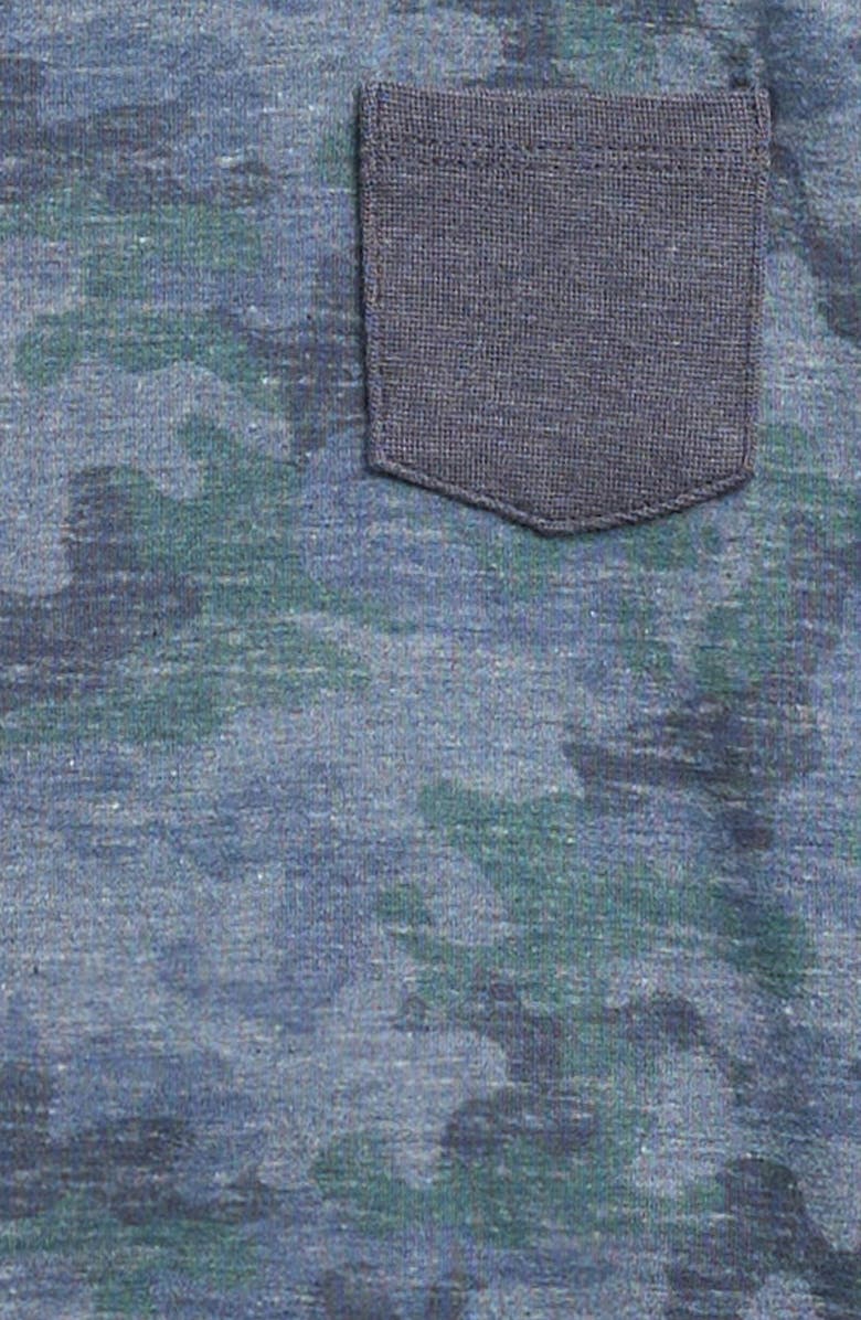 Splendid Scenic Route Long Sleeve T-Shirt & Cargo Pants Set, Alternate, color, Blue Camo