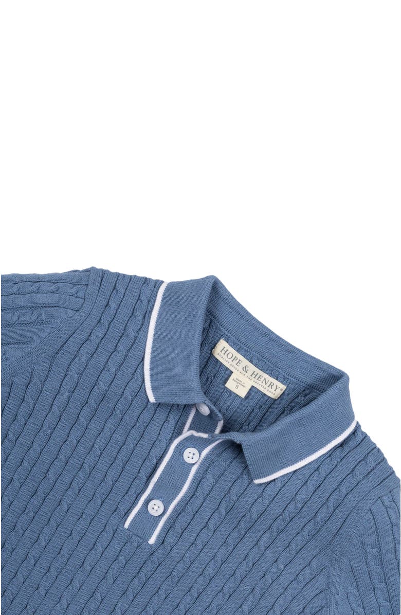 Hope & Henry Boys' Organic Short Sleeve Sweater Polo, Kids, Alternate, color, 
