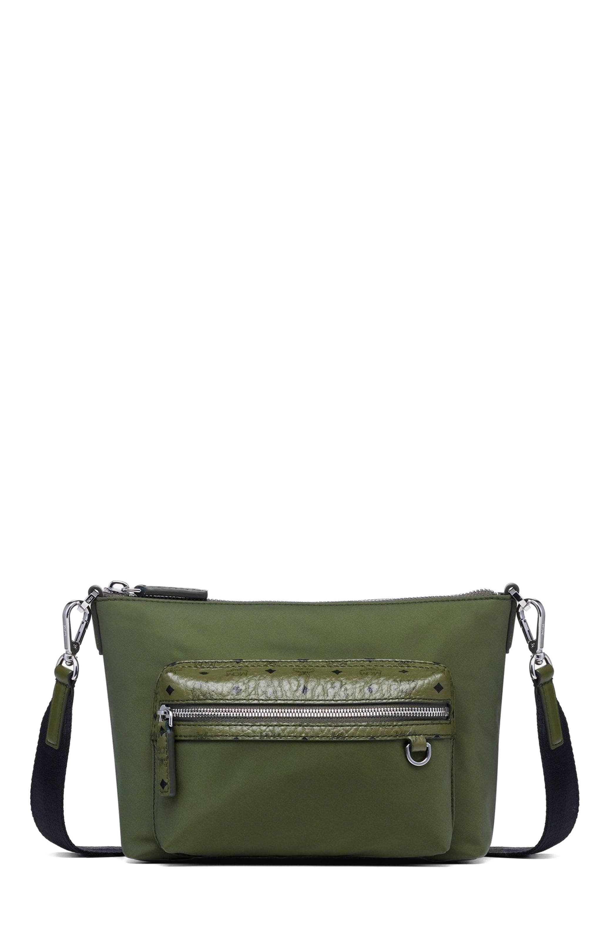 MCM Aren Crossbody in Nylon and Leather, Main, color, 