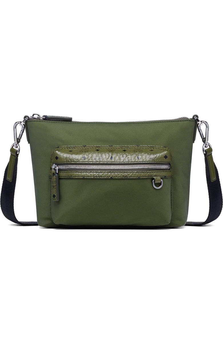 MCM Aren Crossbody in Nylon and Leather, Main, color,