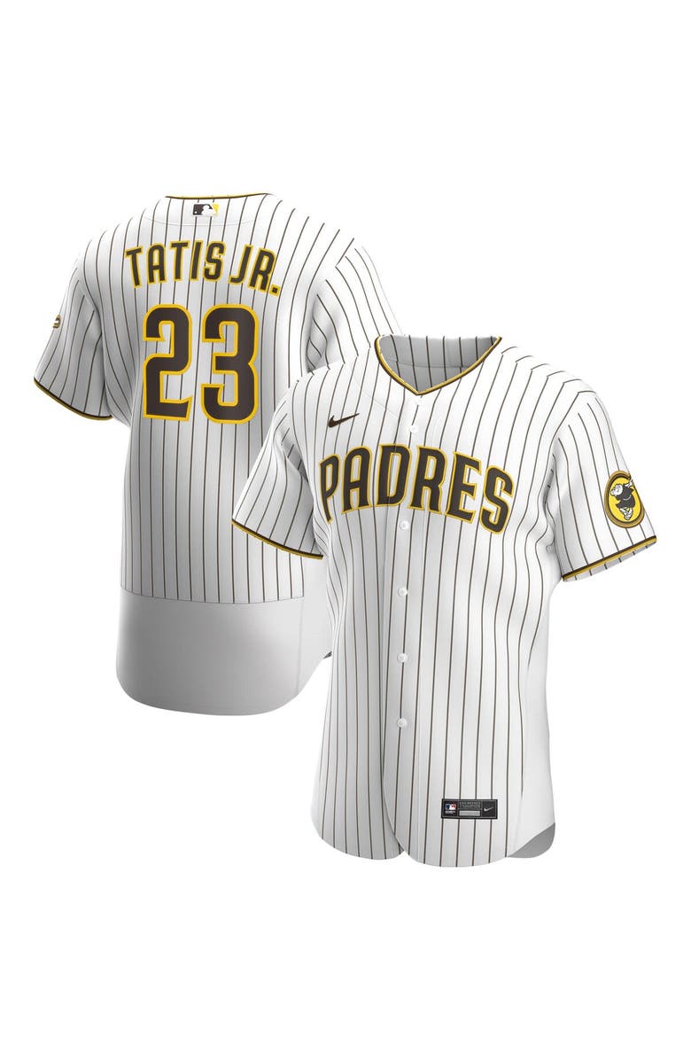 Nike Men's Nike Fernando Tatís Jr. White/Brown San Diego Padres Home Authentic Player Jersey, Main, color, White